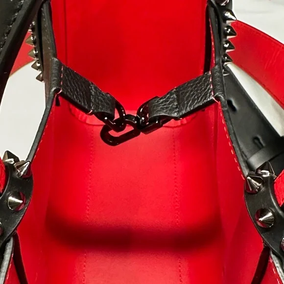 Christian Louboutin Black Cabata Tote Shoulder Bag with Red Interior NWT + COA - Picture 14 of 15